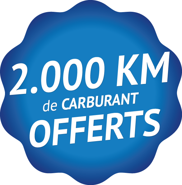 Jusqu'à 2000km de carburant offerts